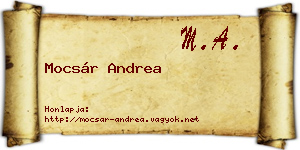 Mocsár Andrea névjegykártya