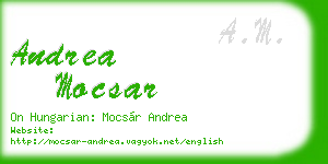 andrea mocsar business card