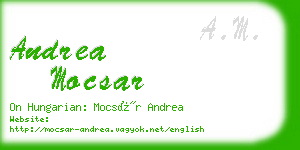 andrea mocsar business card